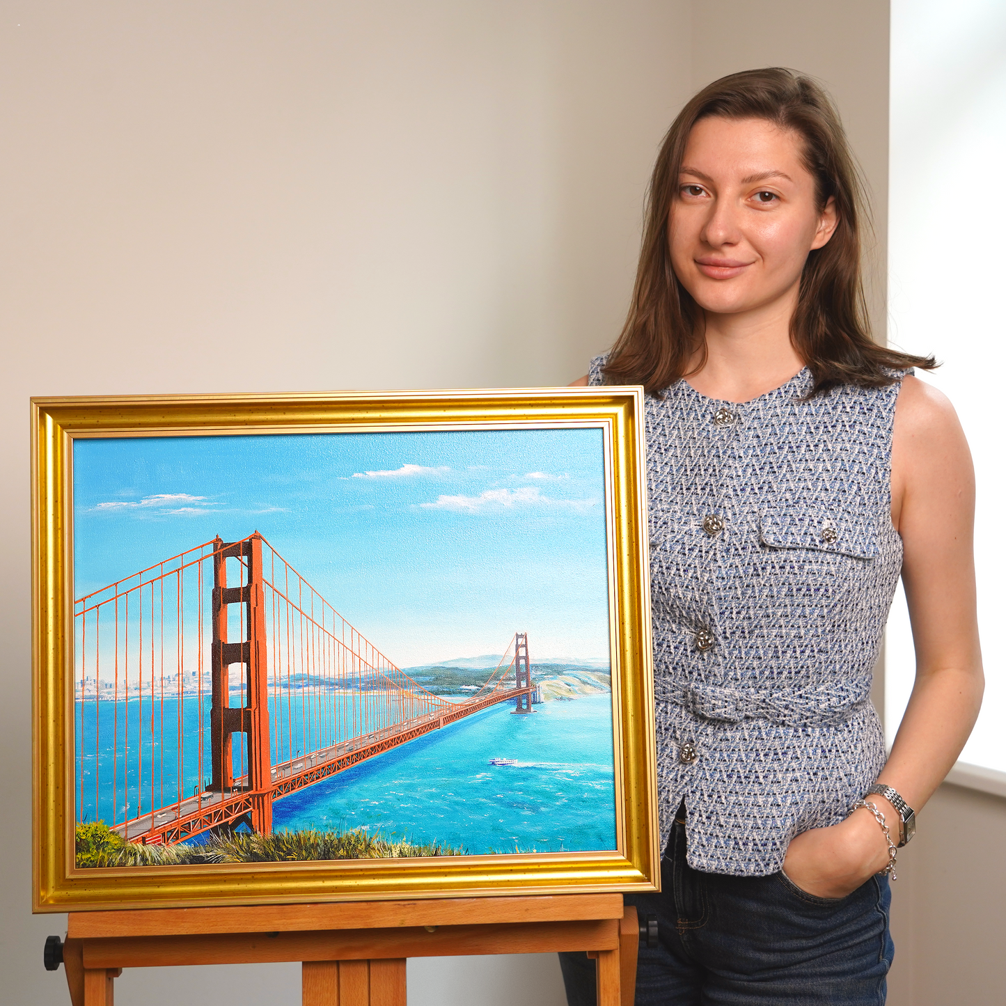 Original Golden Gate Bridge Oil Painting