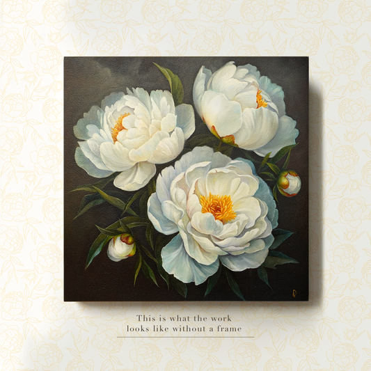 Original Peonies Oil Painting
