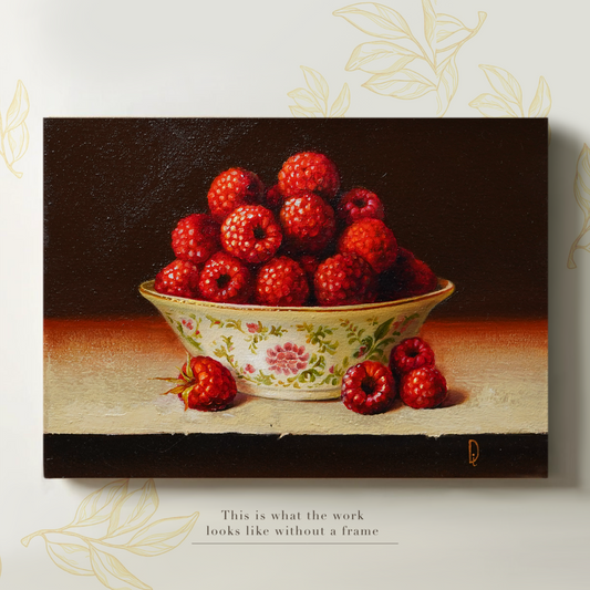 Original Raspberries Oil Painting