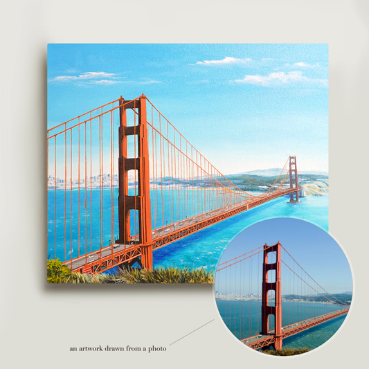 Original Golden Gate Bridge Oil Painting
