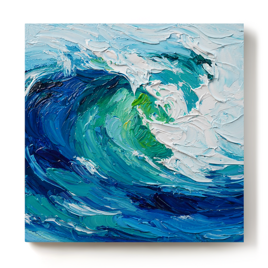 Original Ocean Wave Oil Painting