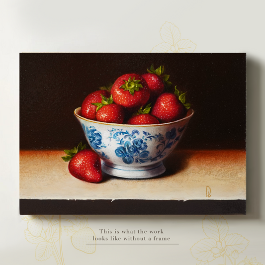Original Strawberries Oil Painting