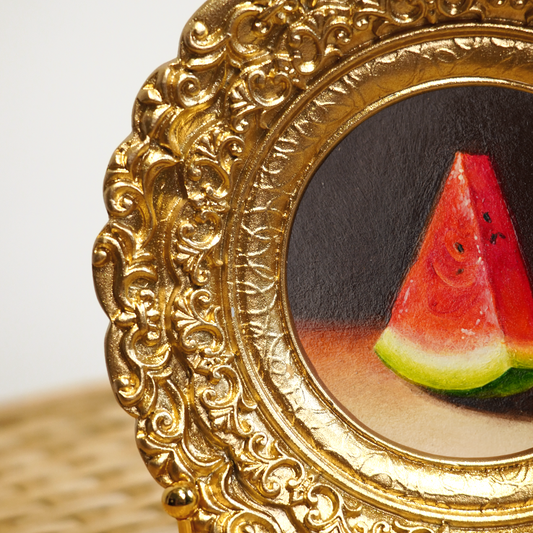 Original Watermelon Miniature Oil Painting