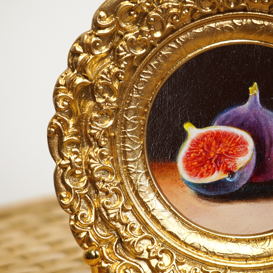 Original Fig Miniature Oil Painting