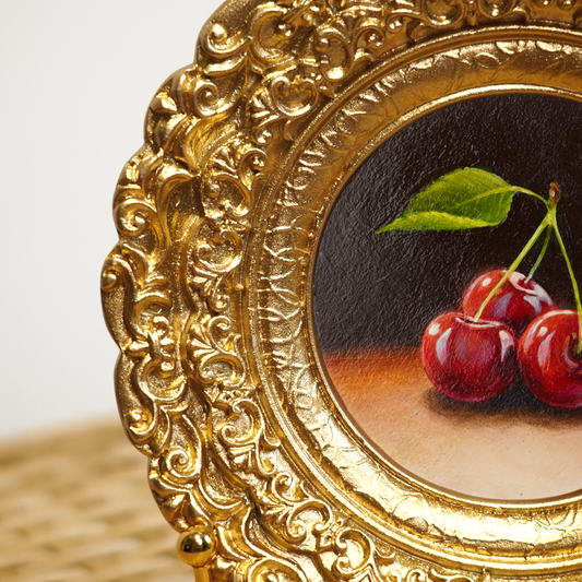 Original Cherry Miniature Oil Painting