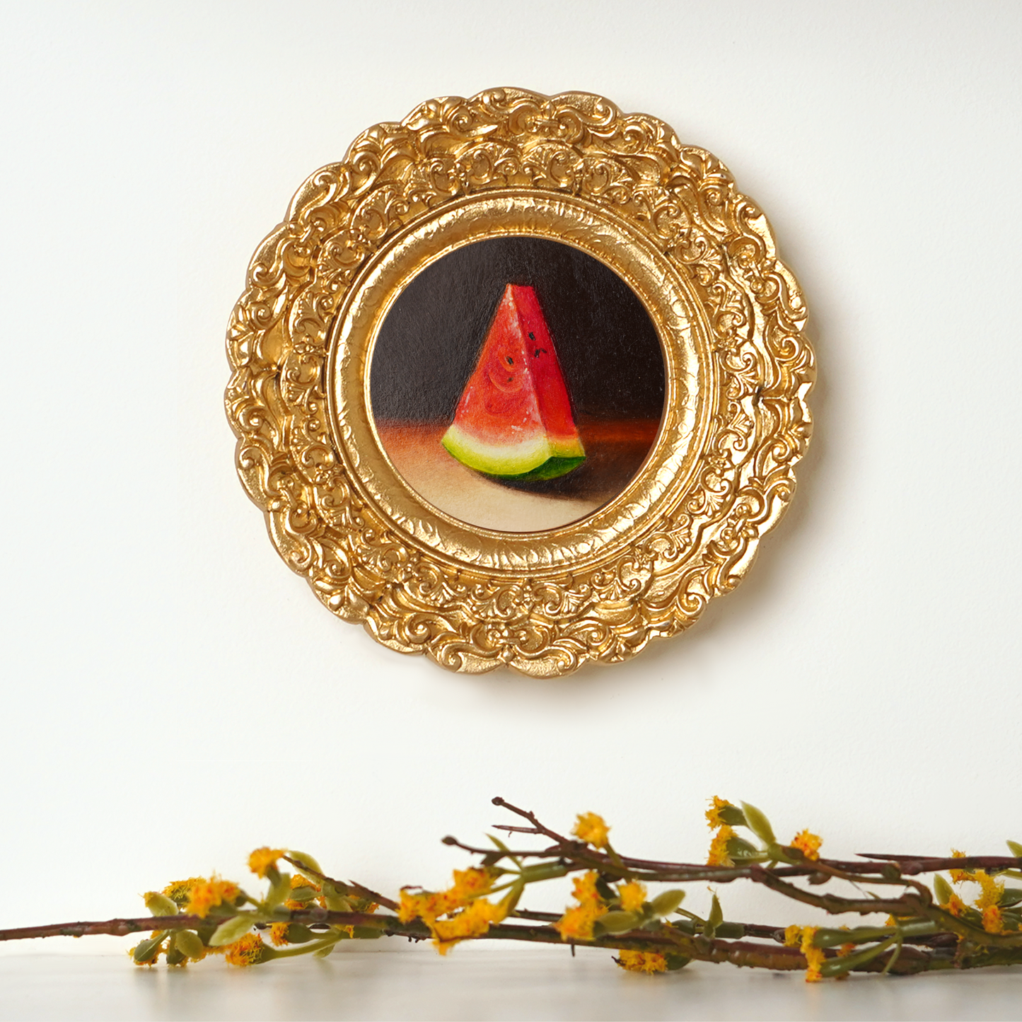 Original Watermelon Miniature Oil Painting