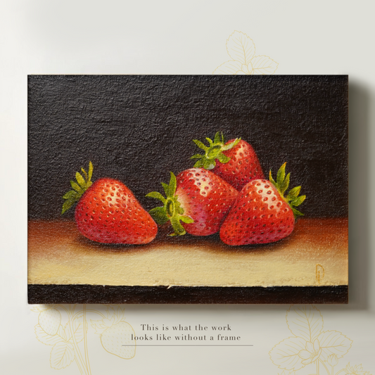 Original Strawberries Oil Painting