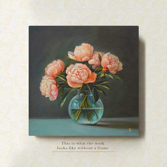 Original Peonies Oil Painting