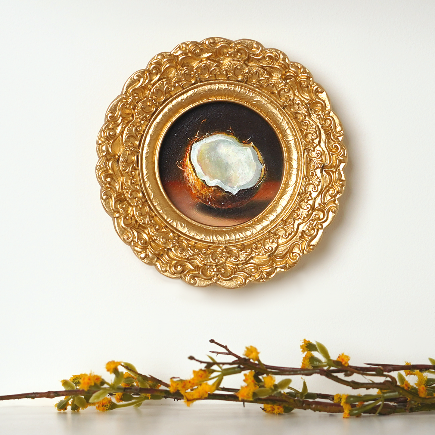Original Coconut Miniature Oil Painting