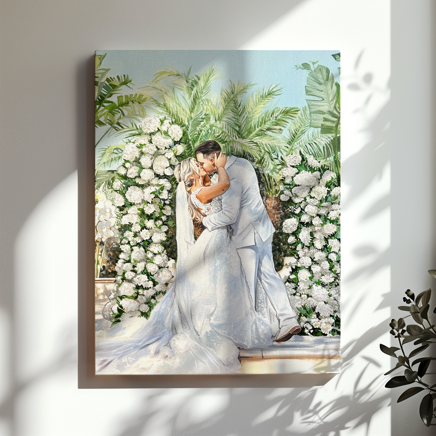 Custom Wedding Oil Portrait