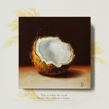 Original Coconut Miniature Oil Painting