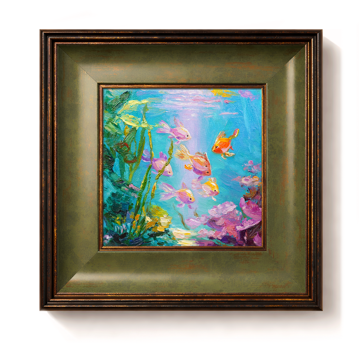 Original Aquarium Fish Oil Painting