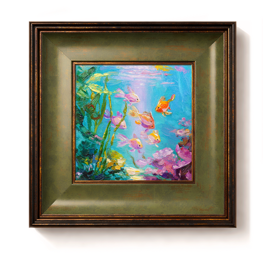 Original Aquarium Fish Oil Painting