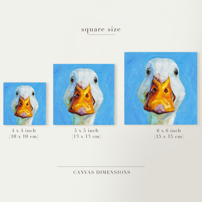 Original White Duck Oil Painting