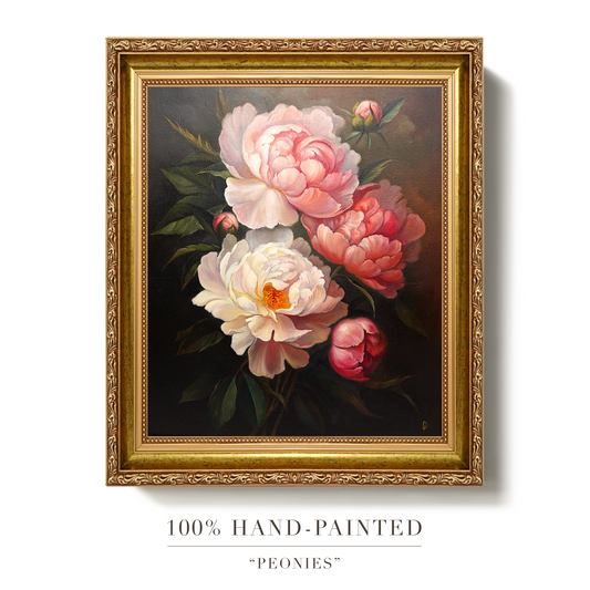 Original Peonies Oil Painting