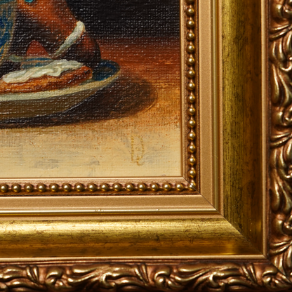 Original Gingerbread Man Cookie Miniature Oil Painting