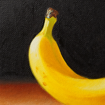 Original Banana Miniature Oil Painting