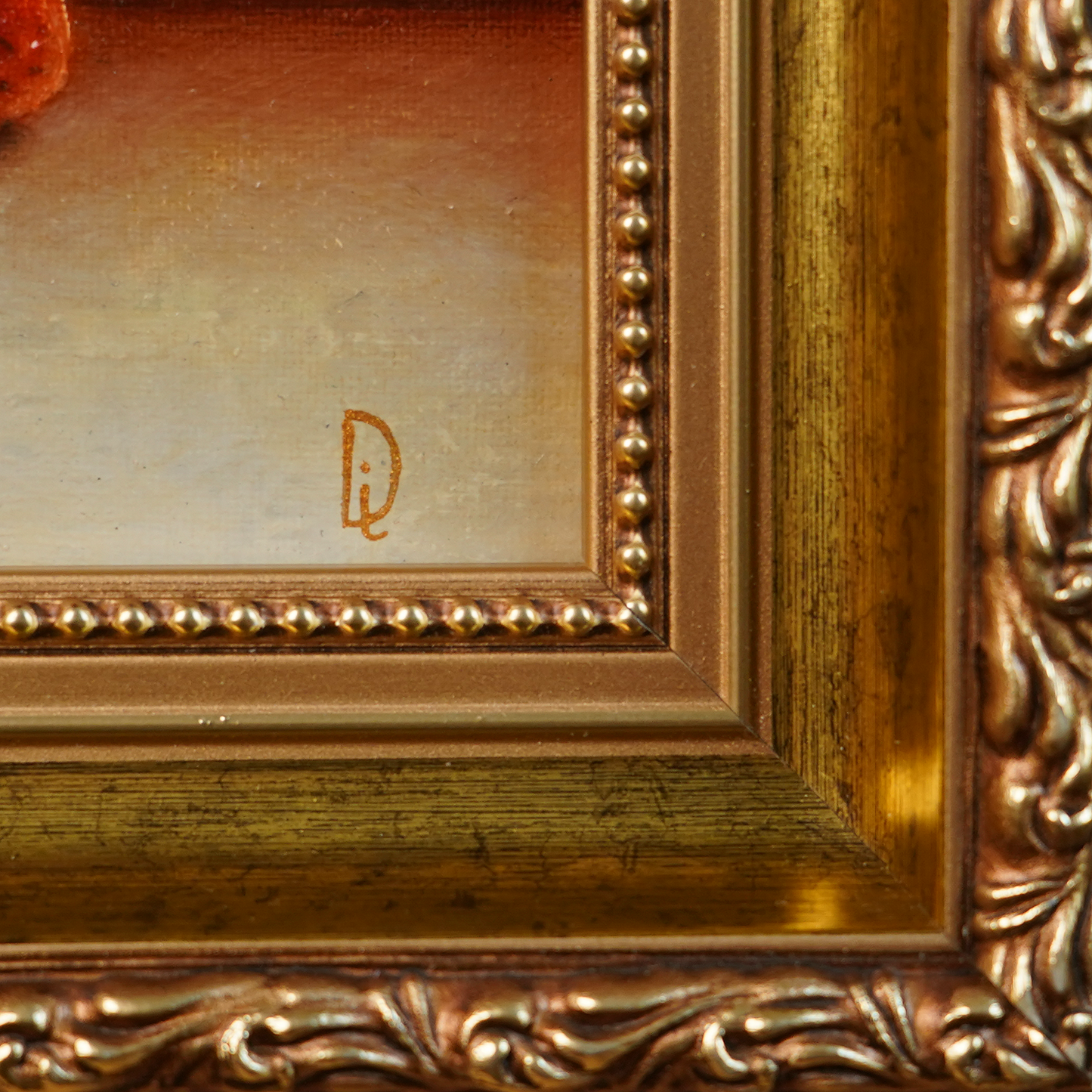 Original Strawberry Miniature Oil Painting