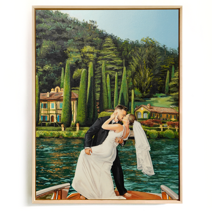 Custom Wedding Oil Portrait