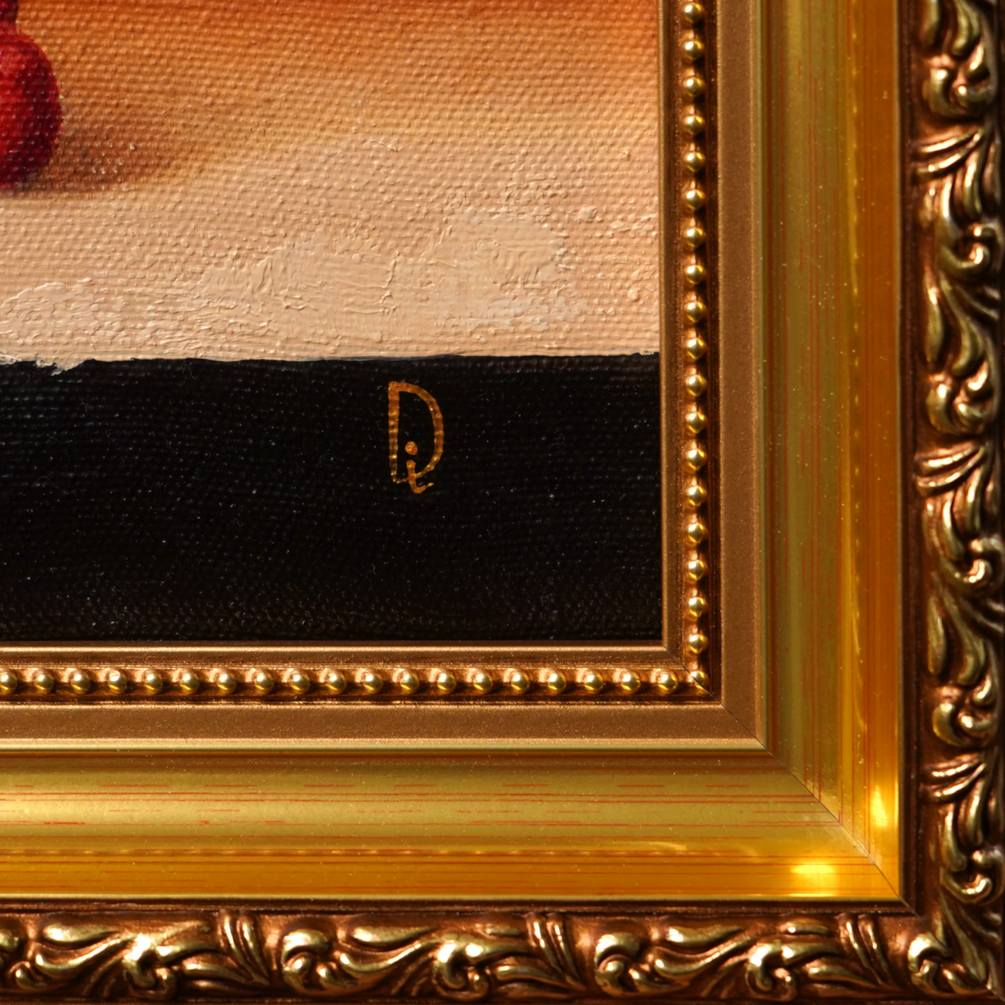 Original Banana and Strawberries Oil Painting