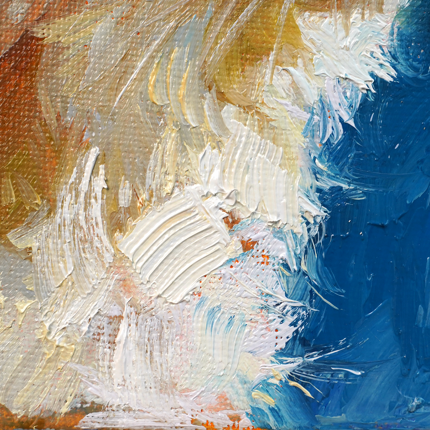 Original Orange Cat Oil Painting