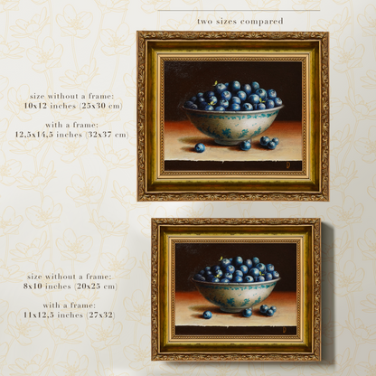 Original Blueberries Oil Painting