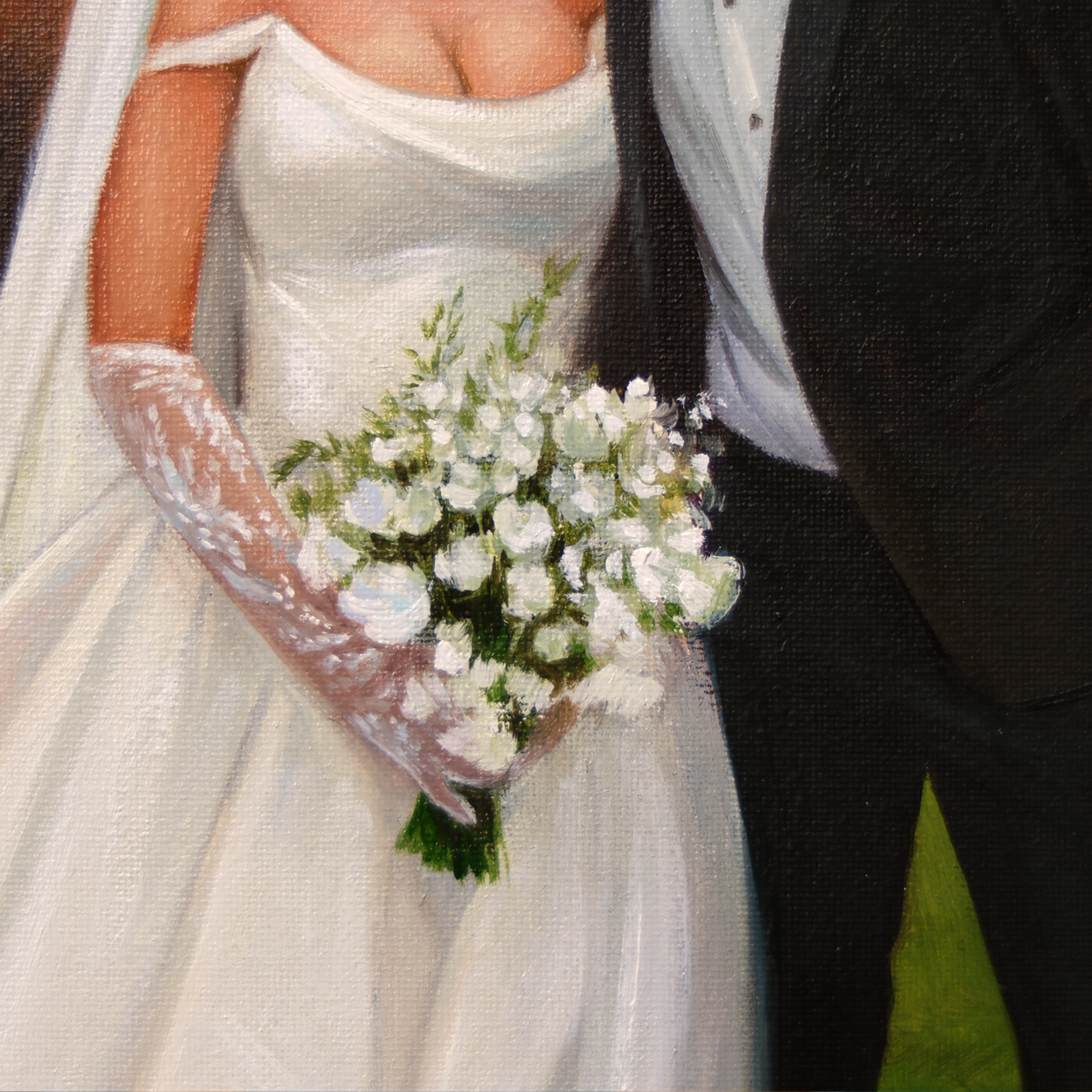 Custom Wedding Oil Portrait