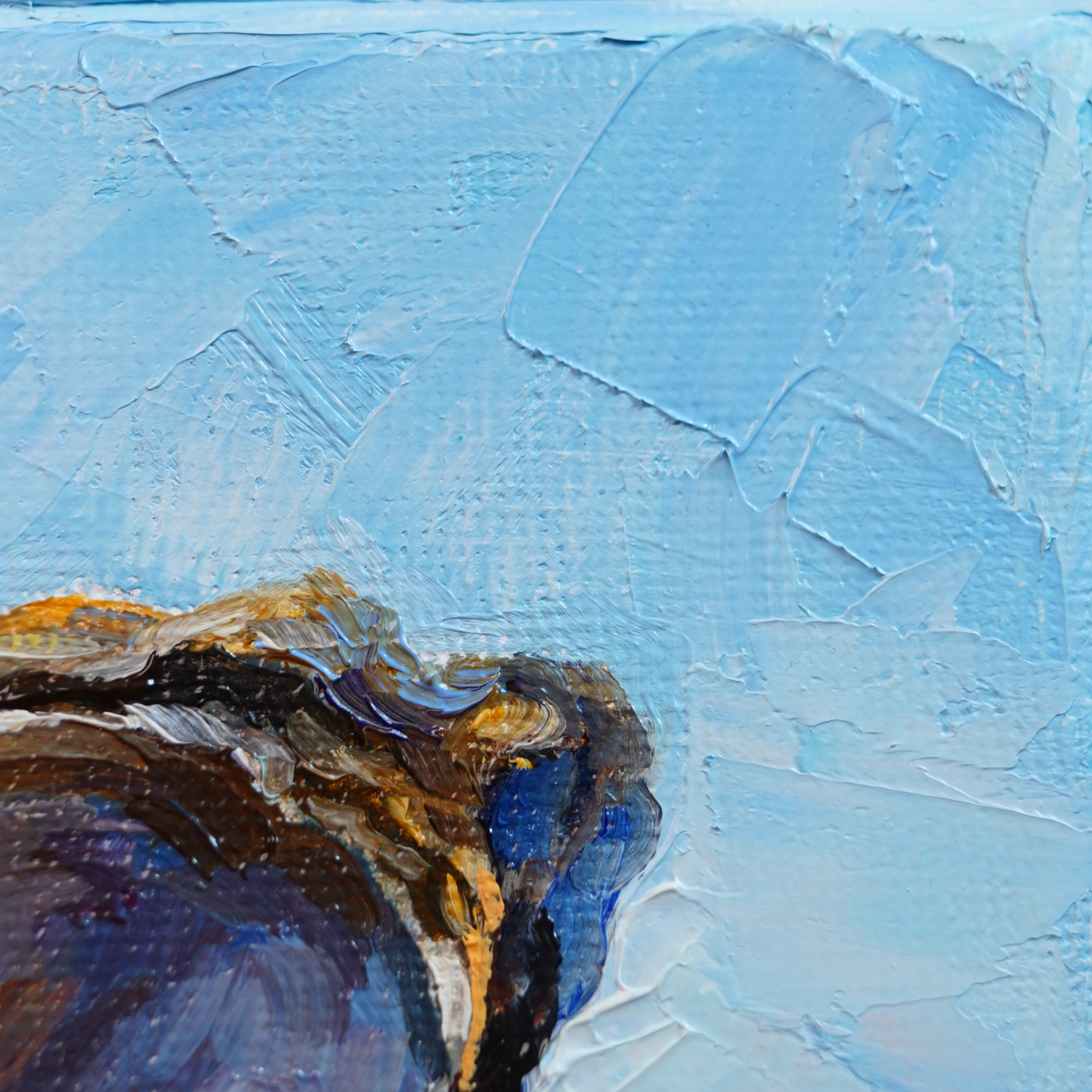 Original Oyster with Pearl Oil Painting