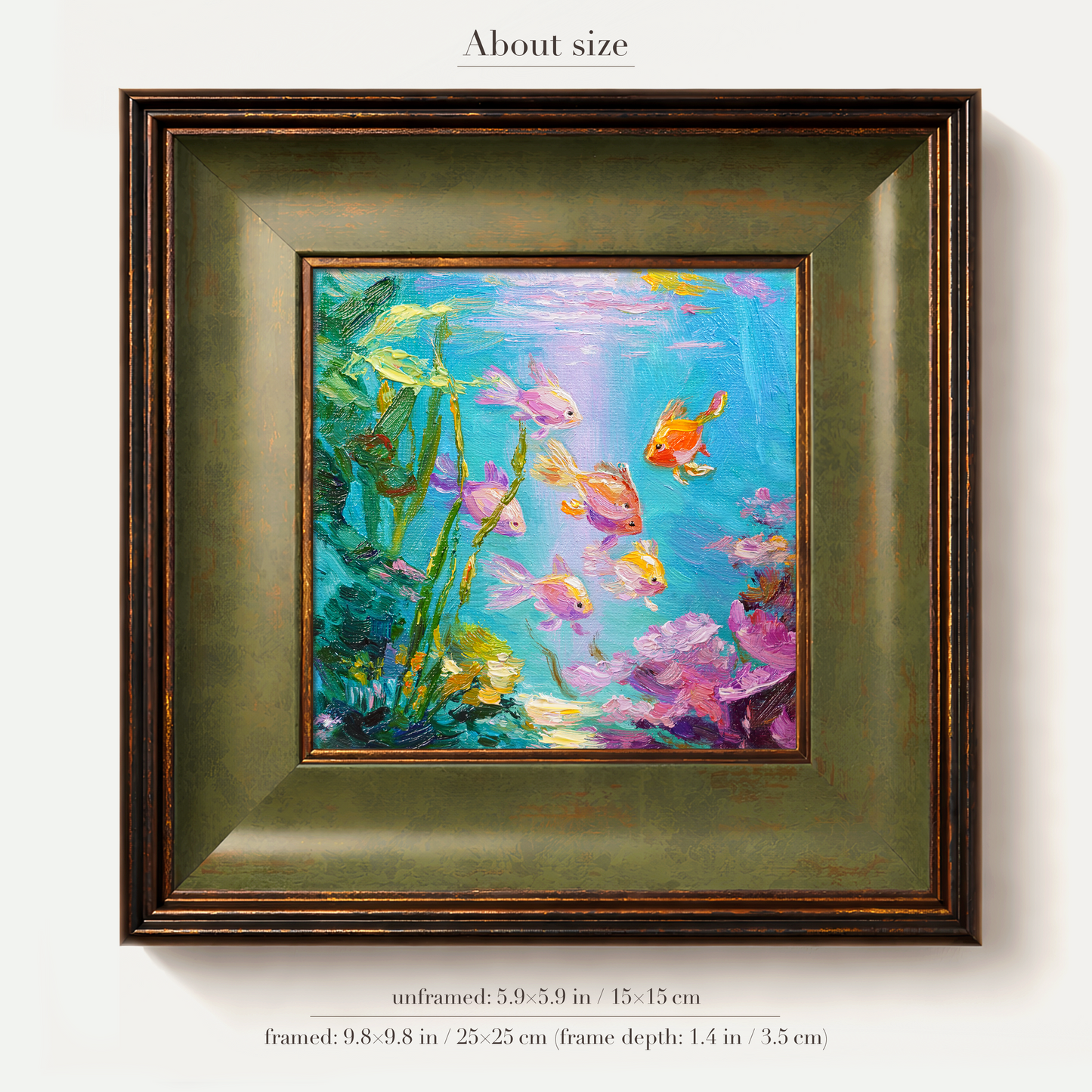 Original Aquarium Fish Oil Painting