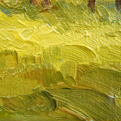 Original Horses in a Field Oil Painting