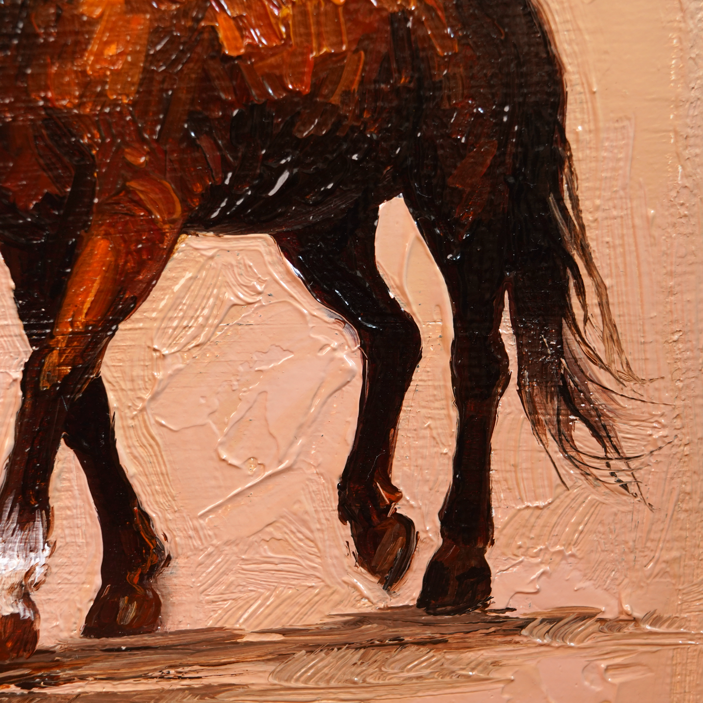 Original Cowboy and Horse Oil Painting
