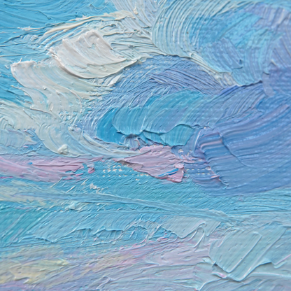 Original Cloudy Sky Oil Painting