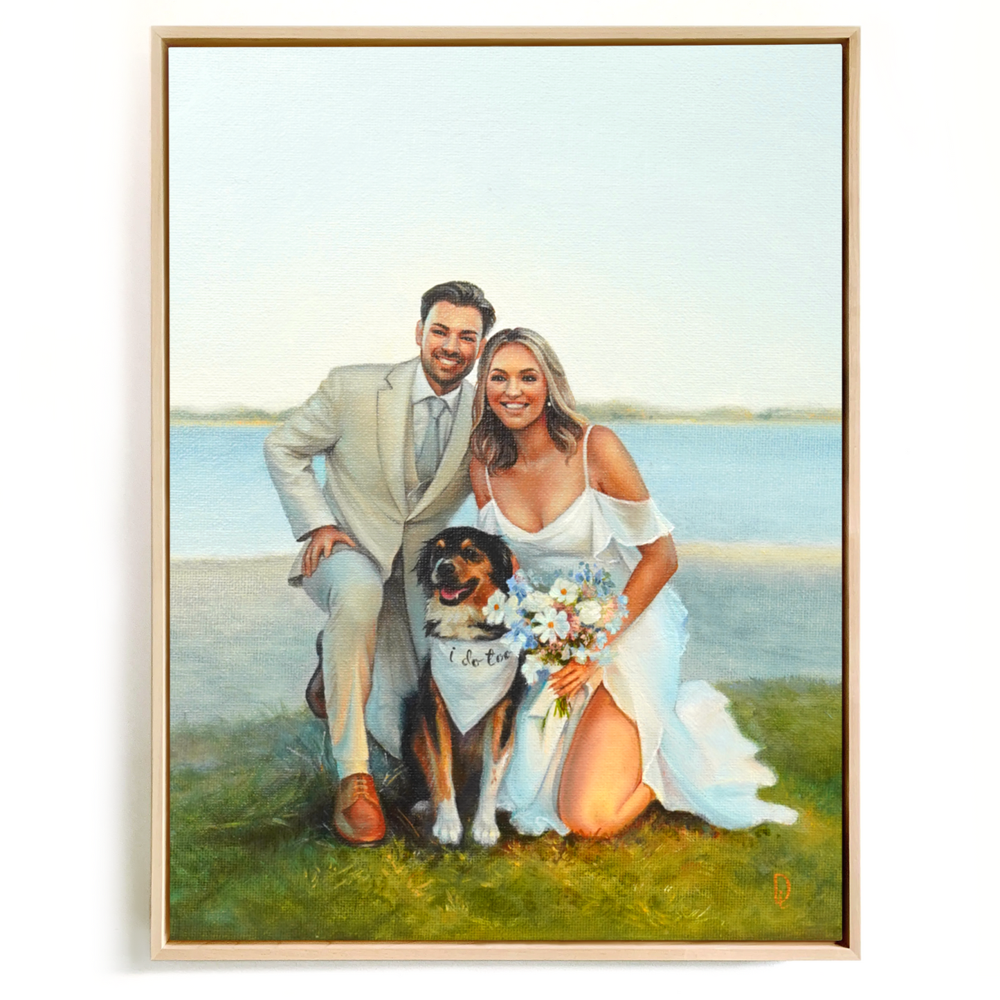 Custom Wedding Oil Portrait