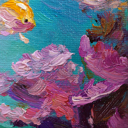 Original Aquarium Fish Oil Painting