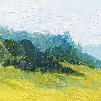 Original Horses in a Field Oil Painting