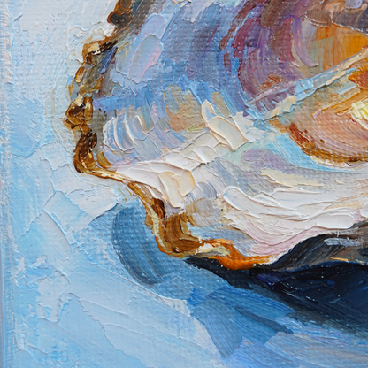 Original Oyster with Pearl Oil Painting