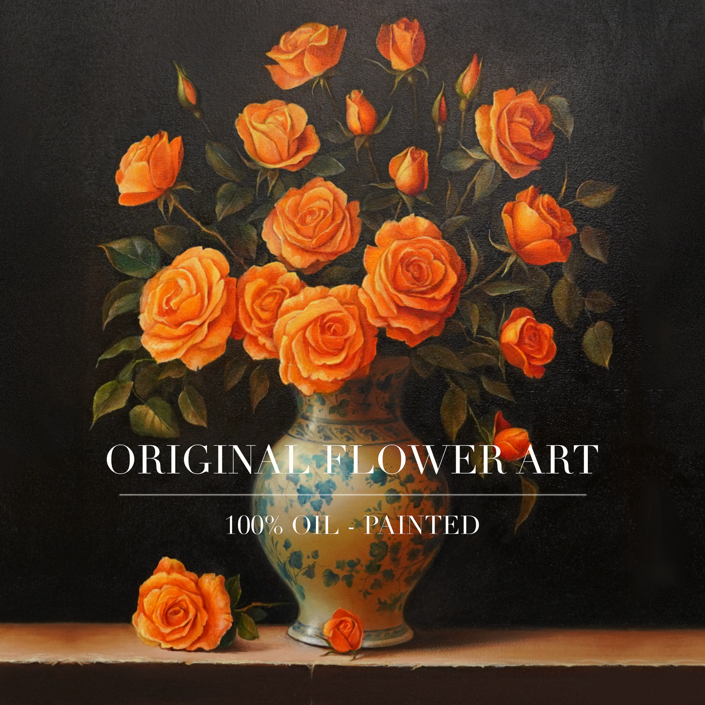 Original Roses Oil Painting