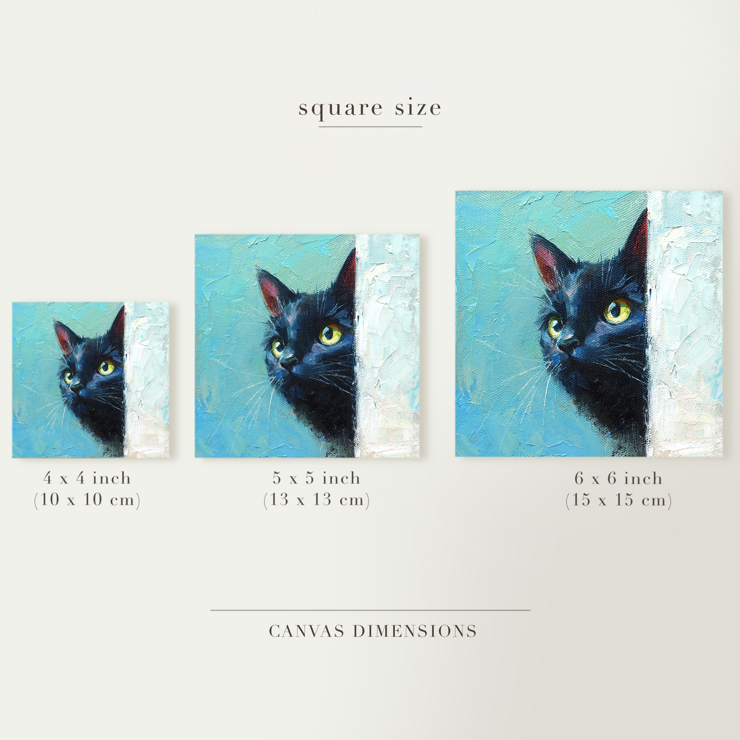 Original Black Cat Oil Painting