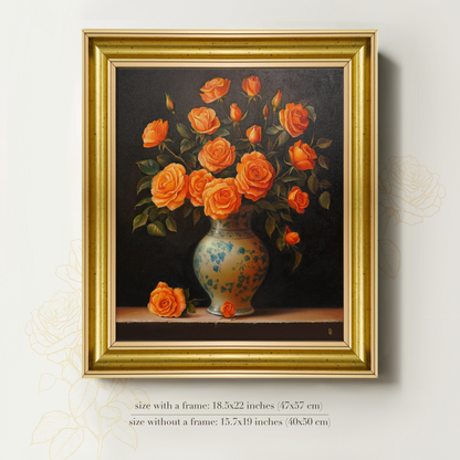 Original Roses Oil Painting