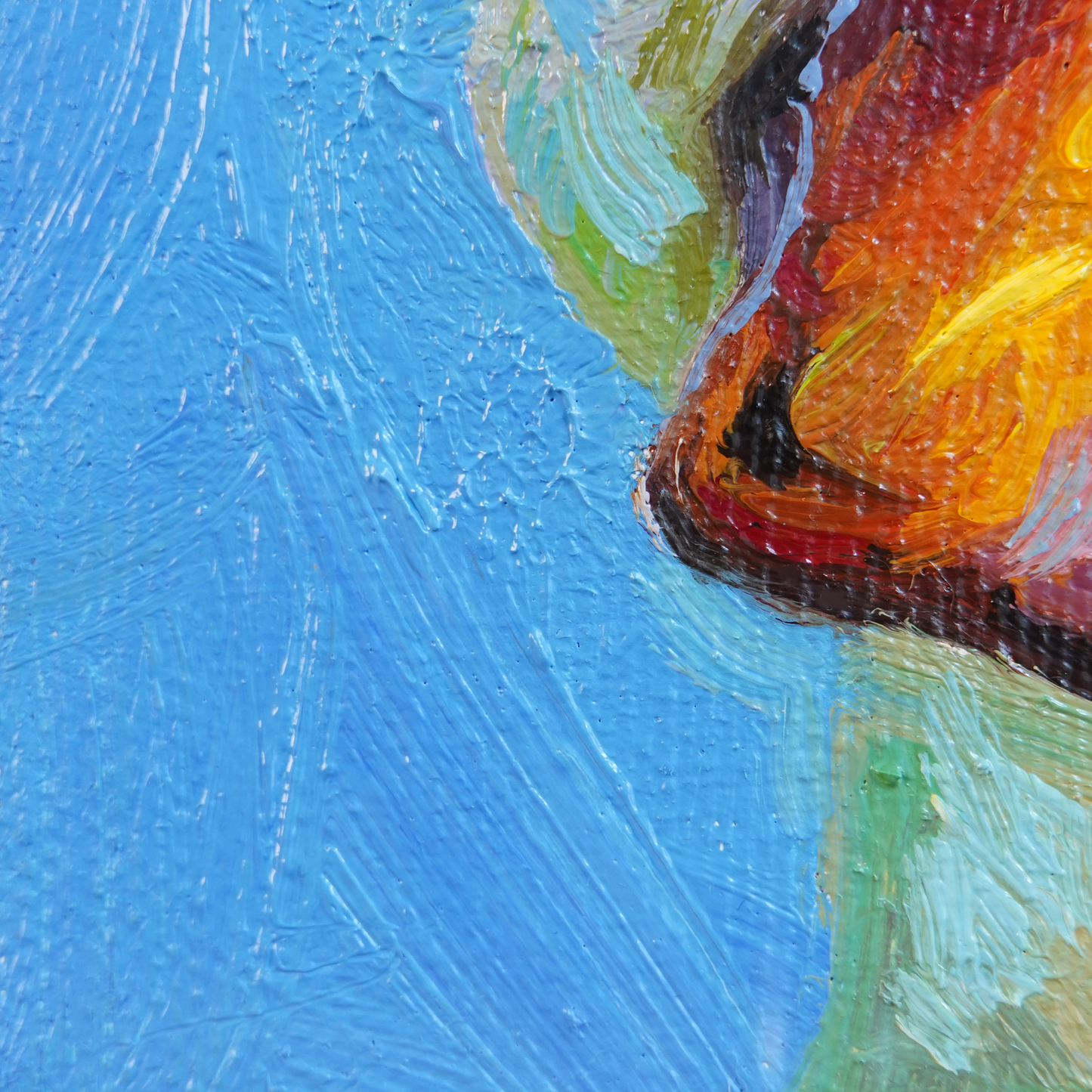 Original White Duck Oil Painting