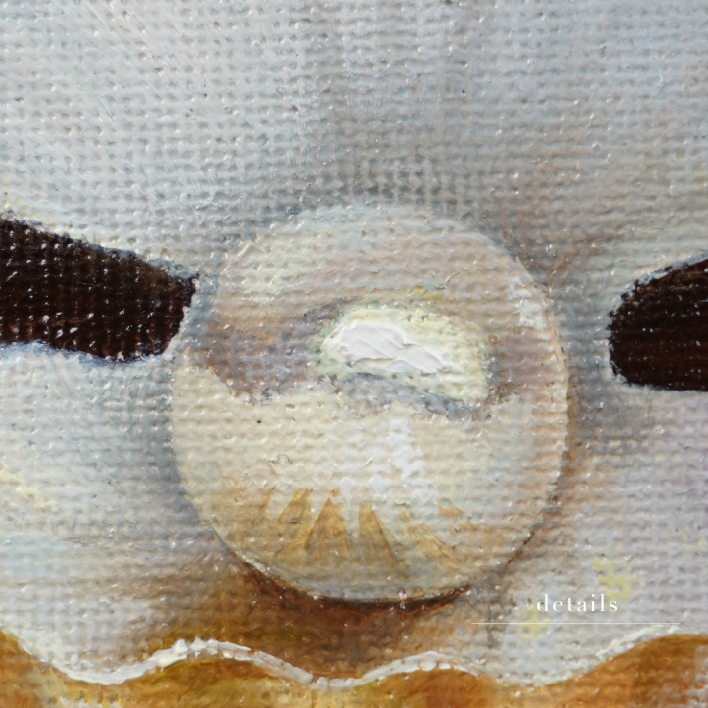 Original Seashell Pearl Miniature Oil Painting
