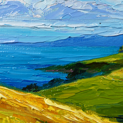 Original Seaside Cottage Oil Painting