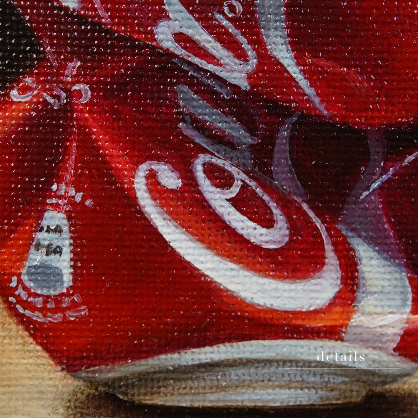 Original Crushed Coca-Cola Can Miniature Oil Painting