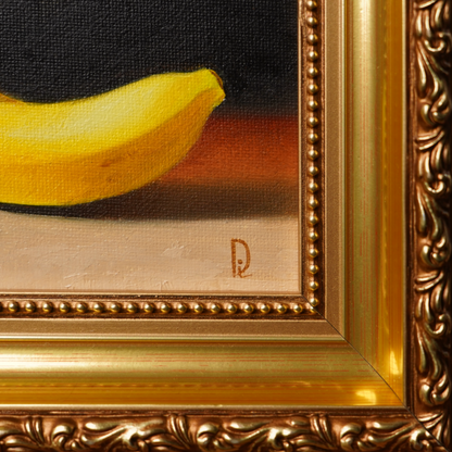 Original Banana Miniature Oil Painting