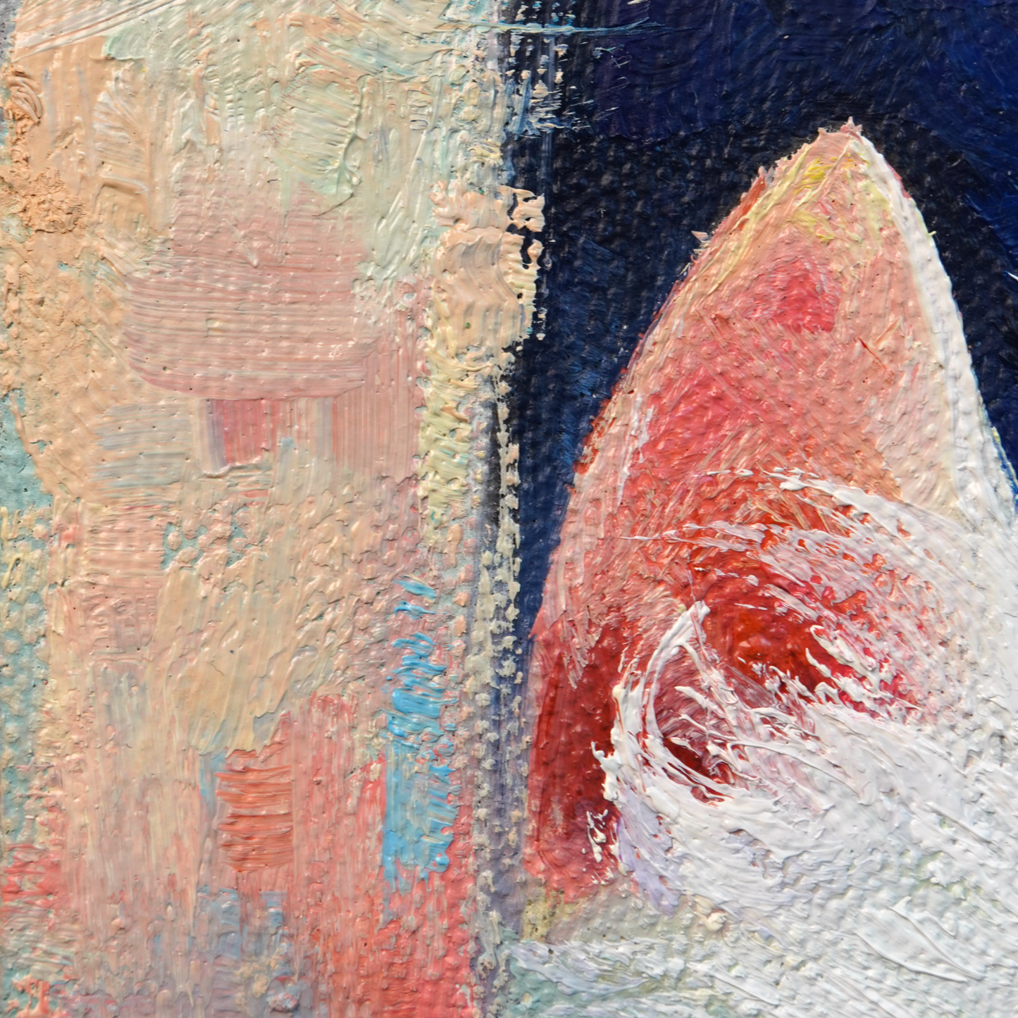 Original White Cat Oil Painting