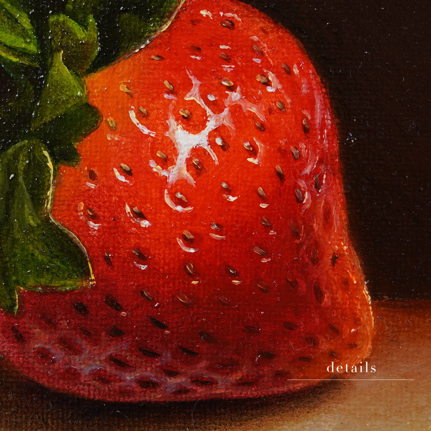 Original Strawberry Miniature Oil Painting
