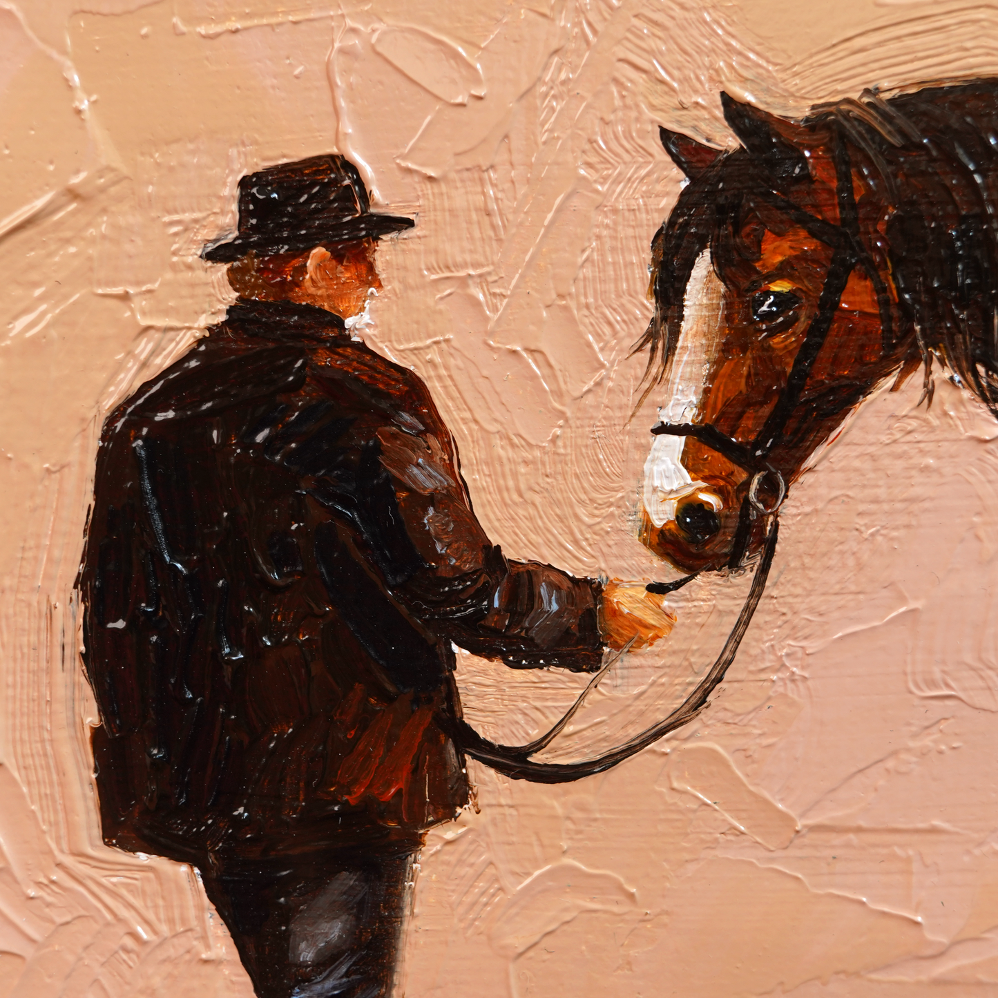 Original Cowboy and Horse Oil Painting