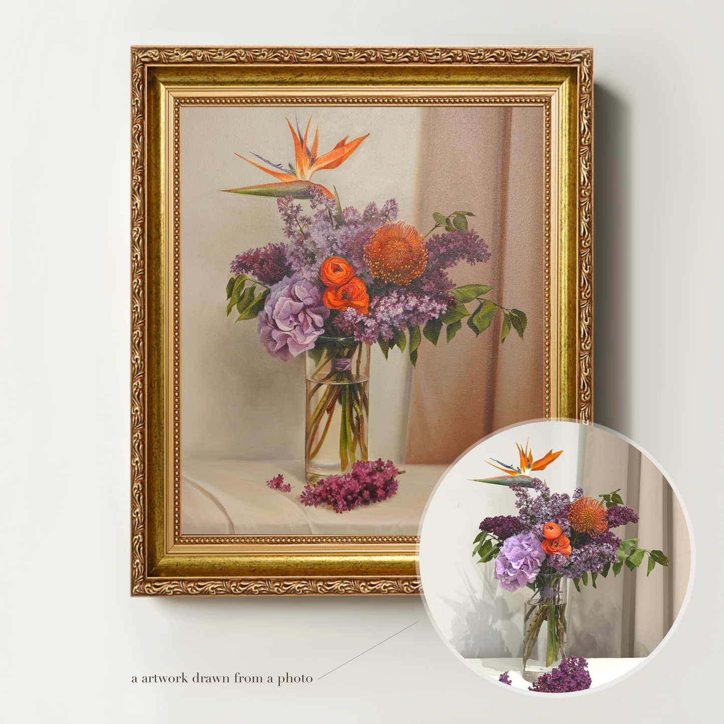 Custom Flower & Still Life Oil Painting