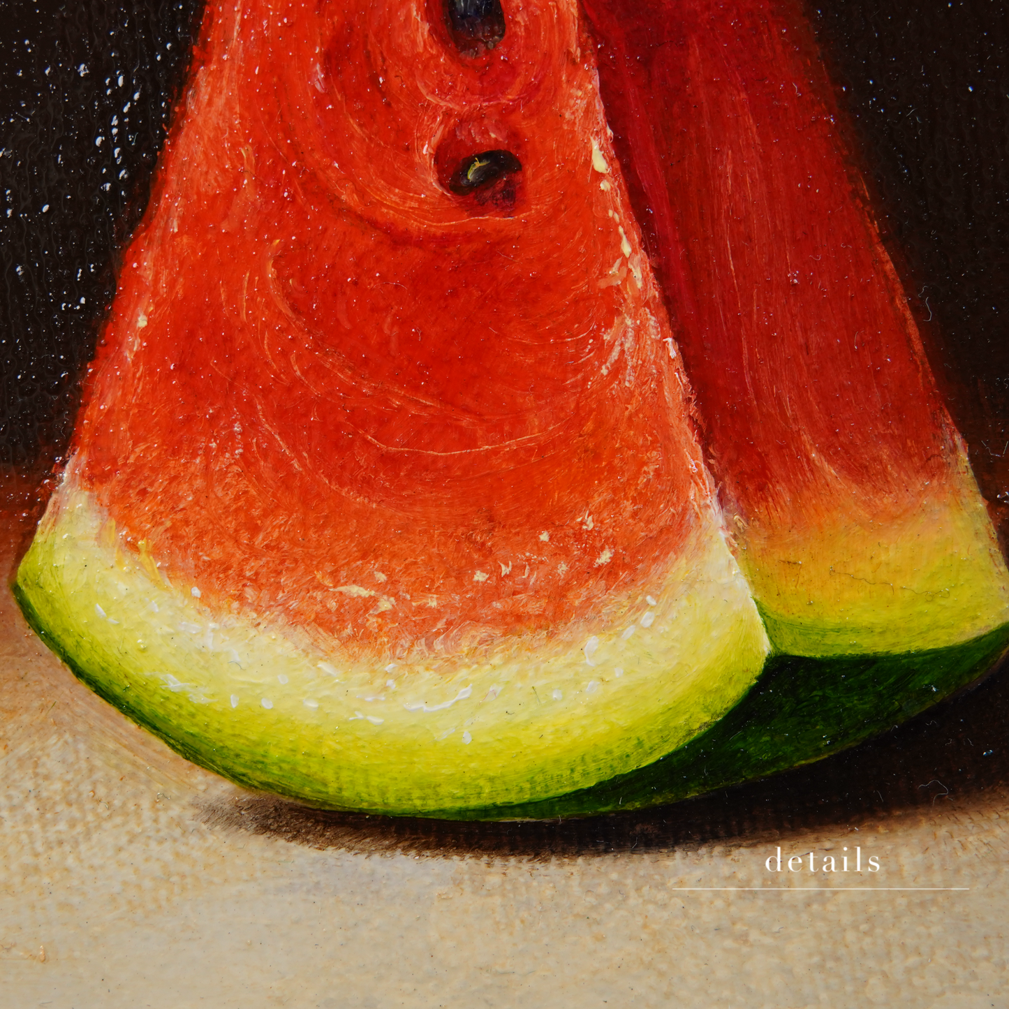 Original Watermelon Miniature Oil Painting