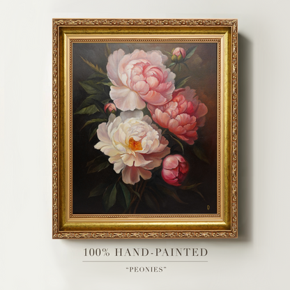 Original Peonies Oil Painting